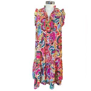Maia Vibrant Floral Sleeveless Dress 12
